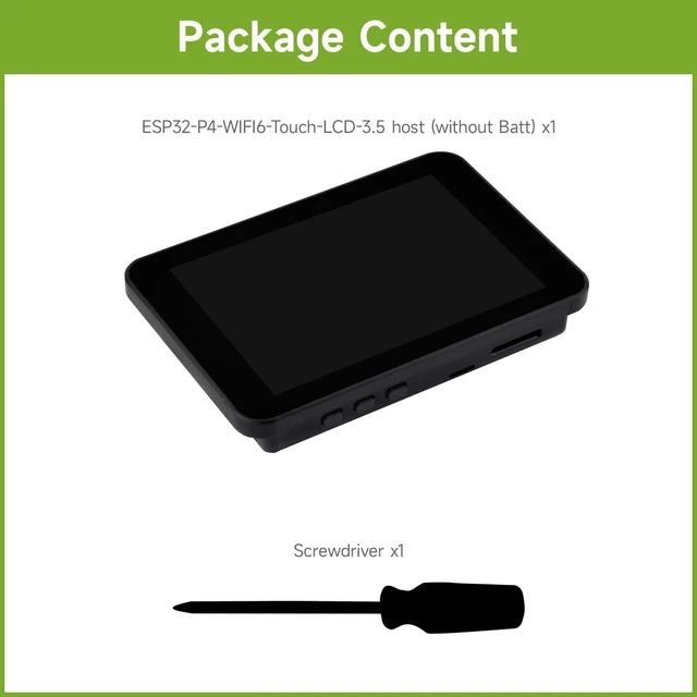 Alt view image 2 of 7 - Waveshare ESP32-P4-WIFI6 3.5inch Smart Vision Development Board, 320 × 480 Resolution, Equipped with OV5647 5MP Camera, Built-in Microphone and Speaker, Supports Wi-Fi 6 and BLE 5, no BAT
