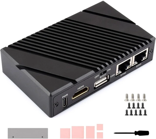 Main image of Waveshare Giga-bit / 2.5G Dual Ethernet Mini-Computer (B), Compatible with Pi CM5, Dual RJ45 Ethernet Ports, Supports 4K Display Output and Dual MIPI Interfaces, Onboard 40Pin GPIO Header