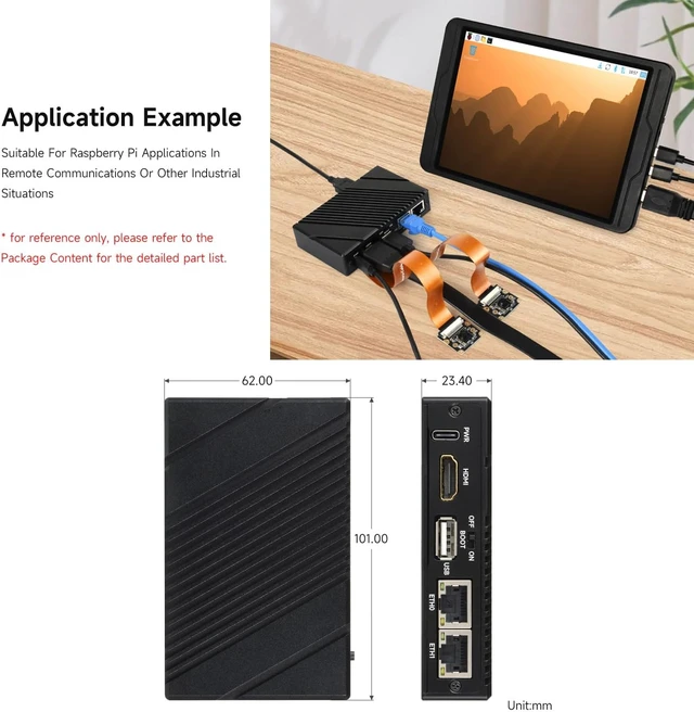 Alt view image 7 of 7 - Waveshare Giga-bit / 2.5G Dual Ethernet Mini-Computer (B), Compatible with Pi CM5, Dual RJ45 Ethernet Ports, Supports 4K Display Output and Dual MIPI Interfaces, Onboard 40Pin GPIO Header