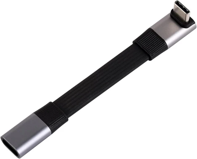 Main image of Waveshare USB4 V2.0 Full-Featured Type-C Extension Cable, 80Gbps Data Transfer, Supports 90° Bending, Flexible TPE Jacket, 8K at 60Hz HD Video Transmission, 90° Right-Angle Male Port
