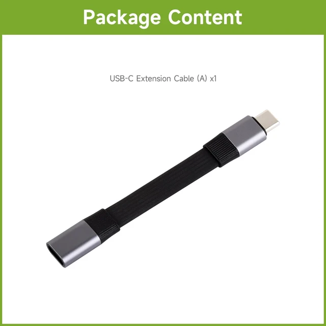Alt view image 2 of 5 - Waveshare USB4 V2.0 Full-Featured Type-C Extension Cable, 80Gbps Data Transfer, Supports 90° Bending, Flexible TPE Jacket, 8K at 60Hz HD Video Transmission, Straight Male Port