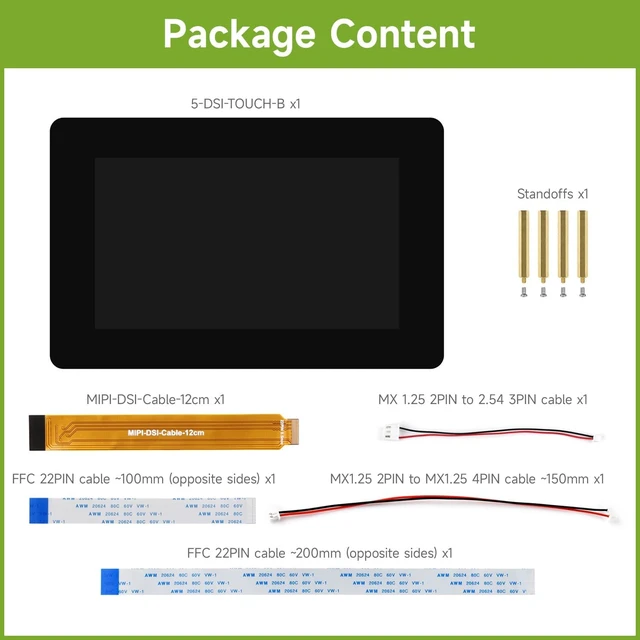 Alt view image 2 of 7 - Waveshare 5inch DSI Capacitive Touch Display, 720×1280 Pixels, IPS Panel, 5-Point Touch, Optical Bonding Toughened Glass Panel