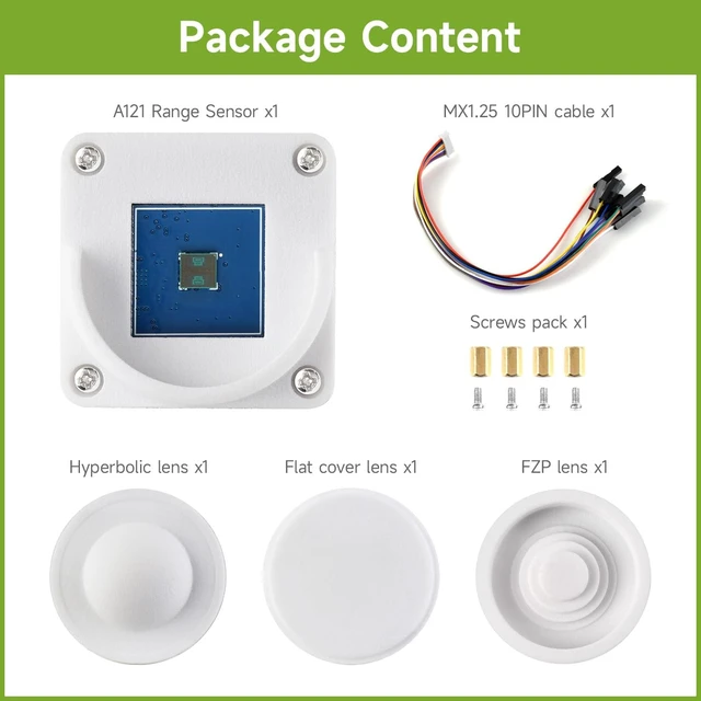 Alt view image 2 of 7 - Waveshare A121 60GHz Mmwave Radar Micro-Motion Detection Module, Based On Pulsed Coherent Radar (PCR) Technology, Supports High-Precision Distance Measurements, with Holder