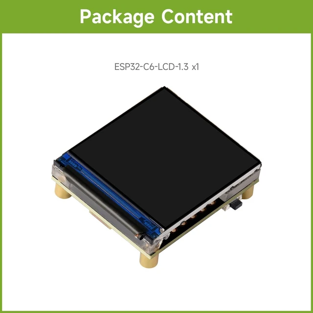 Alt view image 2 of 5 - Waveshare ESP32-C6 1.3inch LCD Display Development Board, 240 × 240 Pixels, 262K Color, Supports Wi-Fi 6 and BLE 5