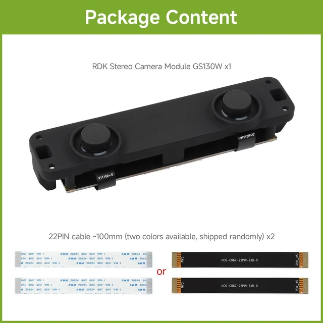 Alt view image 2 of 4 - Waveshare SC132GS Binocular Stereo Camera Module, Global Shutter, 157° DFoV, Dual 1.3MP Cameras, Compatible with RDK X5