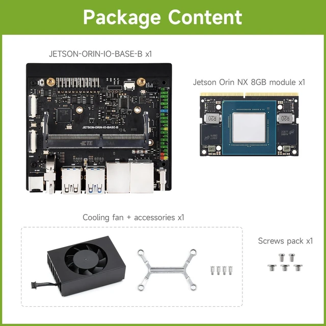 Alt view image 2 of 7 - Waveshare Jetson Orin NX AI Dual ETH Development Kit for Embedded and Edge Systems, Bundle with 8GB Memory Jetson Orin NX Module
