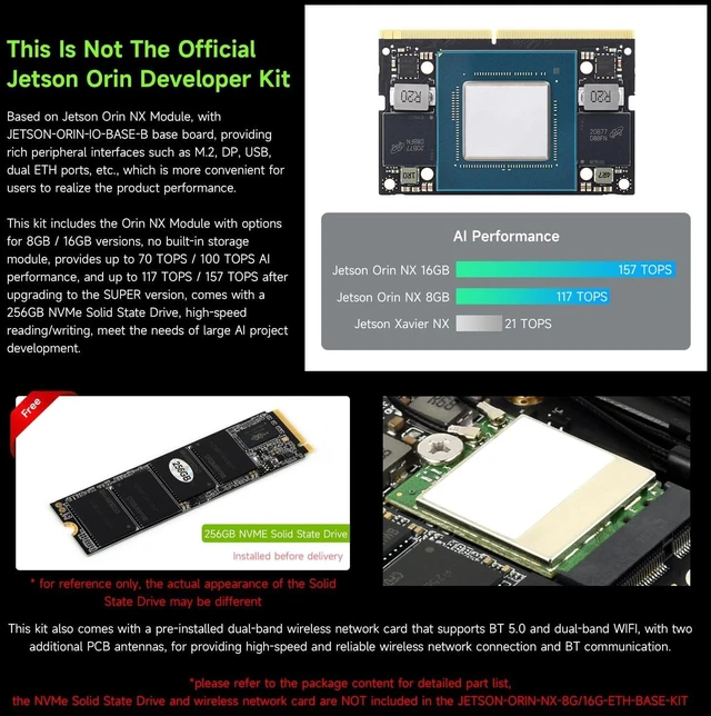 Alt view image 4 of 7 - Waveshare Jetson Orin NX AI Dual ETH Development Kit for Embedded and Edge Systems, Bundle with 8GB Memory Jetson Orin NX Module