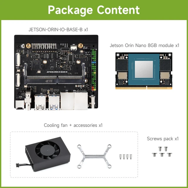 Alt view image 2 of 7 - Waveshare Jetson Orin Nano AI Dual ETH Development Kit for Embedded and Edge Systems, Bundle with 8GB Memory Jetson Orin Nano Module
