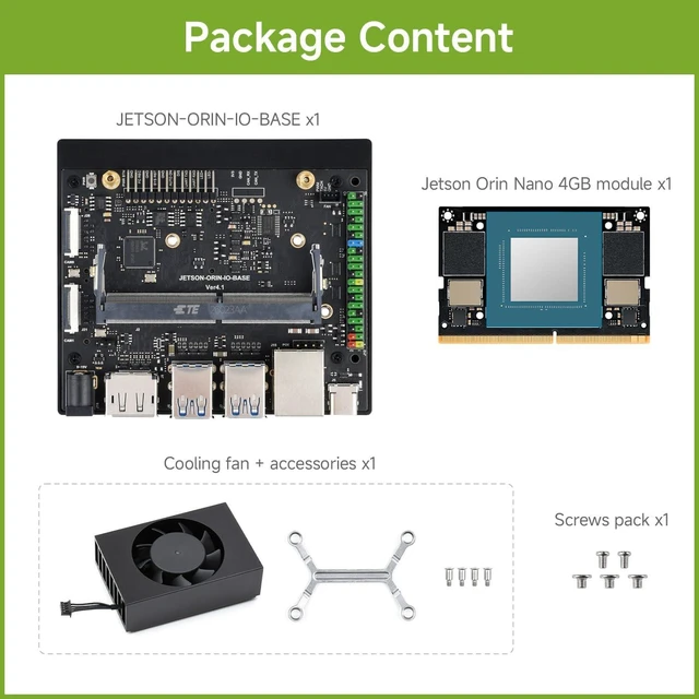 Alt view image 2 of 7 - Waveshare Jetson Orin Nano AI Development Kit for Embedded and Edge Systems, Bundle with 4GB Memory Jetson Orin Nano Module