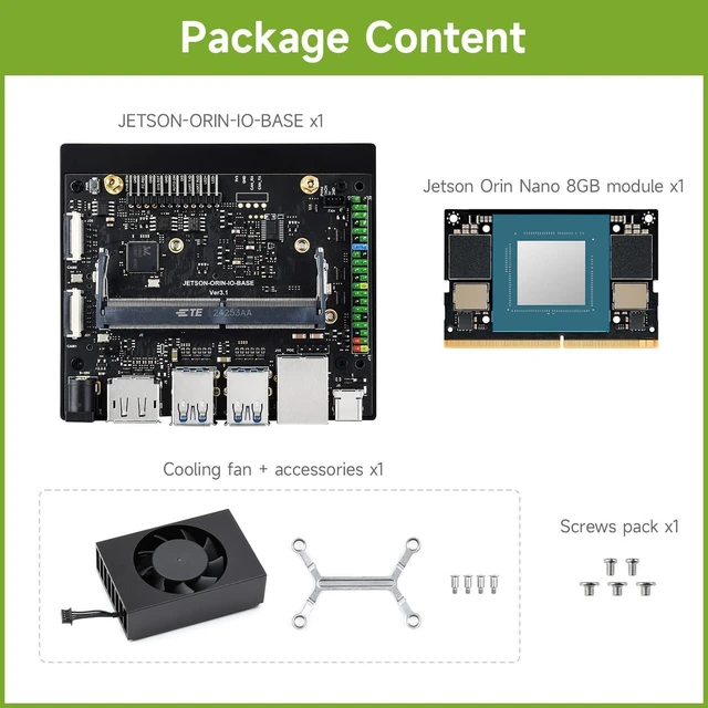 Alt view image 2 of 7 - Waveshare Jetson Orin Nano AI Development Kit for Embedded and Edge Systems, Bundle with 8GB Memory Jetson Orin Nano Module