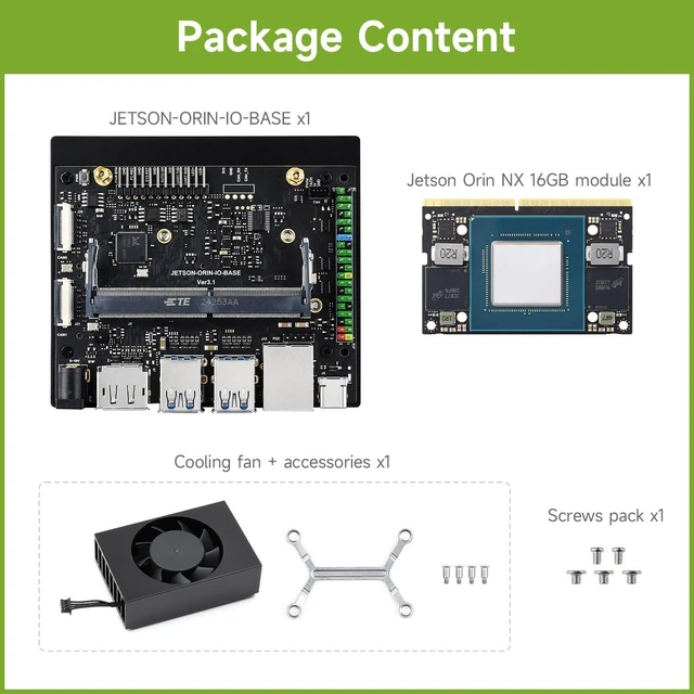 Alt view image 2 of 7 - Waveshare Jetson Orin NX AI Development Kit for Embedded and Edge Systems, Bundle with 16GB Memory Jetson Orin NX Module