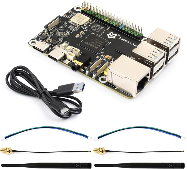 Main image of Waveshare Luckfox Aura High-Performance Linux Development Board, Rockchip RV1126B Quad-Core 1.6GHz Processor, 3 Tops Computing Power, 4K Encoding and Decoding, 2GB RAM, 0GB eMMC Flash