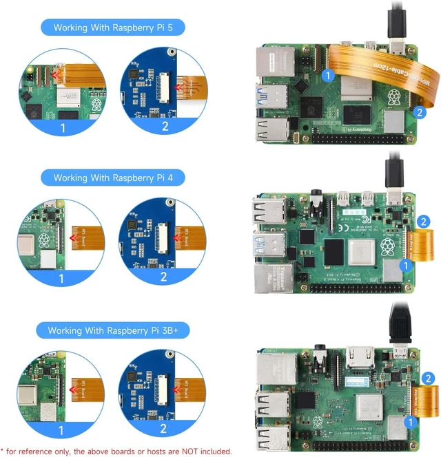 Alt view image 5 of 6 - Waveshare 3.5inch DSI Capacitive Touch Display, 5-Point Touch, 480 × 800 Pixels, IPS Display Panel, Supports Raspberry Pi Series Boards