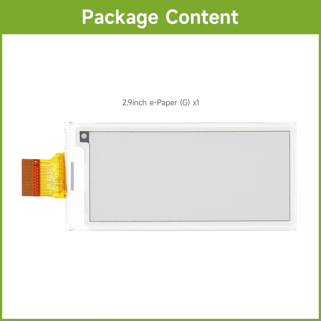 Alt view image 2 of 6 - Waveshare 2.9inch E-Paper Display (G), E-Ink, 296x128, Red/Yellow/Black/White, SPI Interface, Raw Display Only, Without Driver Board