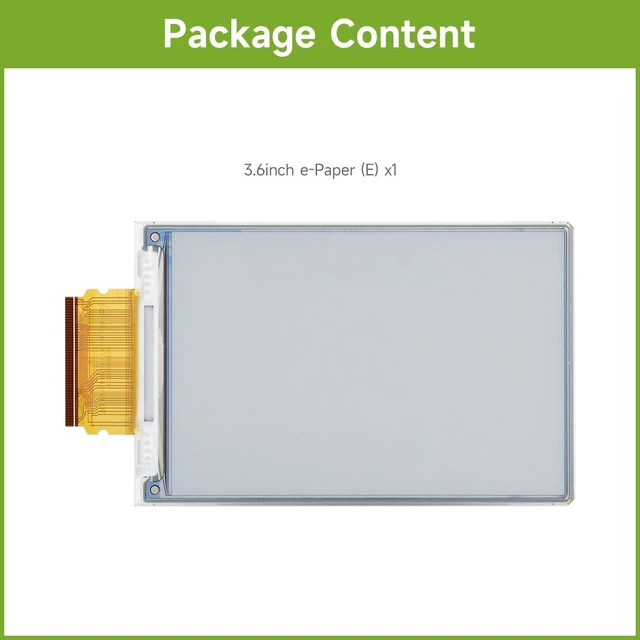 Alt view image 2 of 7 - Waveshare 3.6inch E Ink Spectra 6 (E6) Full Color E-Paper Display, 600×400 Pixels, SPI Communication, Raw Display Only, Without Driver Board