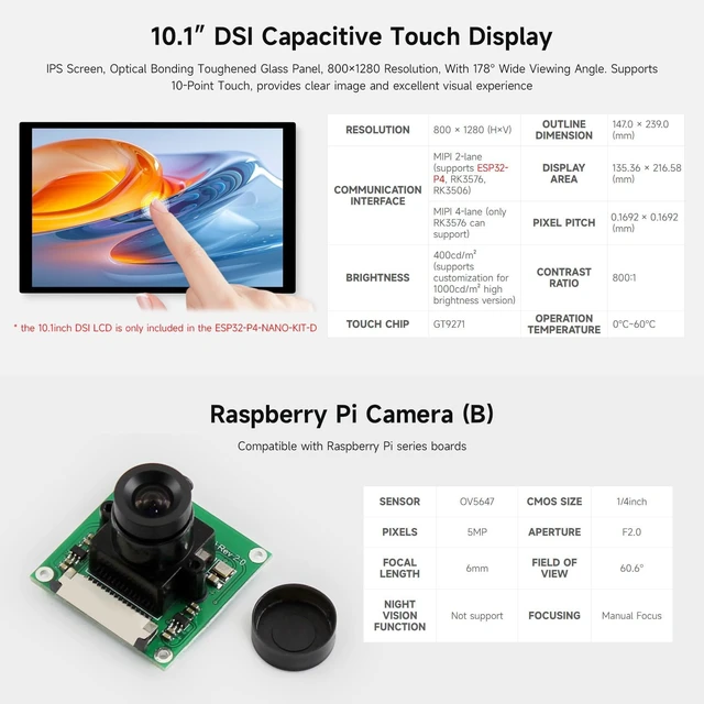 Alt view image 6 of 7 - Waveshare 2PCS ESP32-P4-NANO High-Performance Development Board, Based On ESP32-P4 Chip with RISC-V Dual-core and Single-core Processors, Bundle with Speaker (2 Items)
