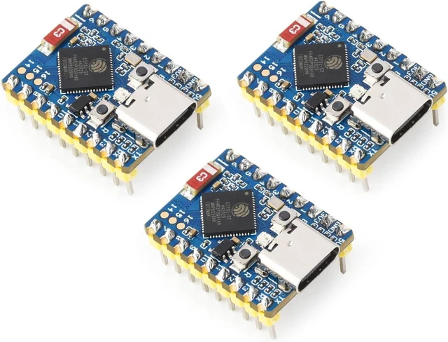 Main image of Waveshare 2PCS ESP32-S3 Mini Development Board, Based On ESP32-S3FH4R2 Dual-Core Processor, 240MHz Running Frequency, 2.4GHz Wi-Fi & BLE 5, with Pre-soldered Header