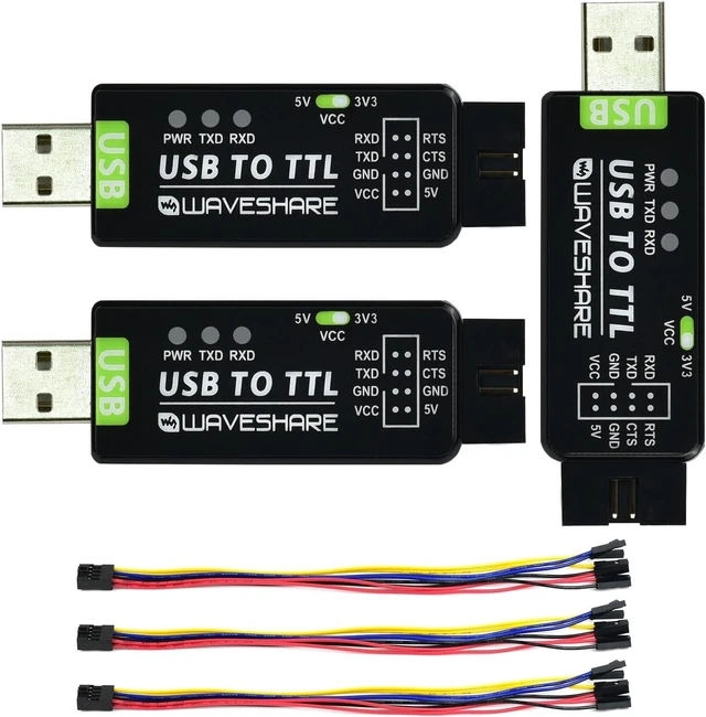 Main image of waveshare 3PCS Industrial USB to TTL Converter with Original FT232RNL Onboard and Multi Protection Circuits Support Multi Systems Support Win7/8/8.1/10/11, Mac, Linux, Android, Wince
