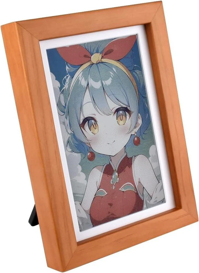 Main image of Waveshare 7.3inch E6 Full Color E-Paper with Solid Wood Photo Frame, Compatible with Raspberry Pi Zero, Ultra-Long Standby, 800 × 480 Resolution, with Batt