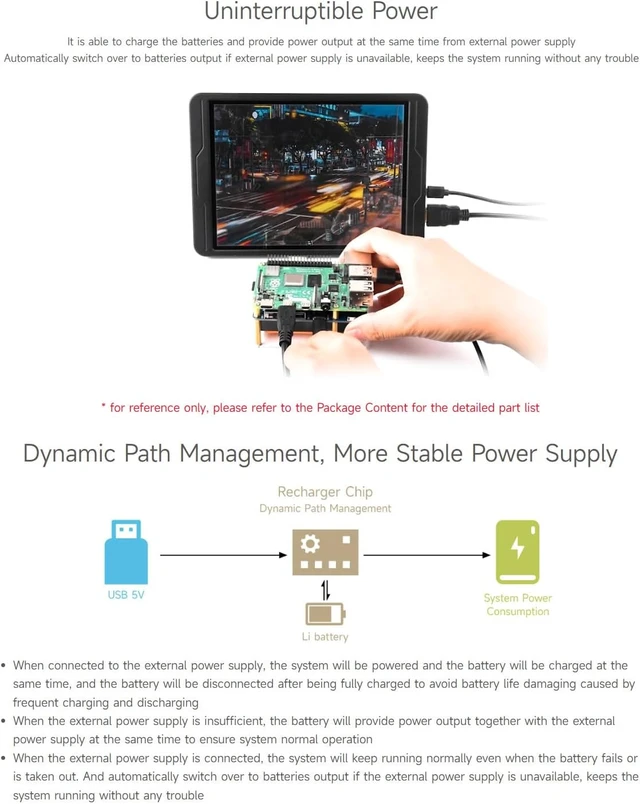 Alt view image 5 of 7 - Waveshare 2PCS PS HAT (D) for Raspberry Pi, Supports 21700 Li Battery (NOT Included), 5V Uninterruptible Power Supply, Pogo Pins Connector, Supports Charging and Power Output At The Same Time