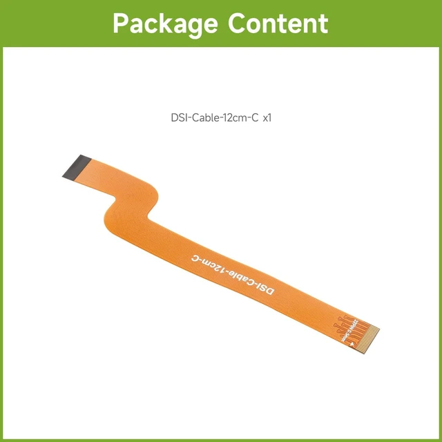 Alt view image 2 of 5 - Waveshare DSI 12cm FPC Flexible Cable, Type C, FPC Cable with Bends Dual-Plug 22pin