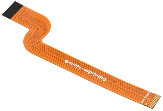 Main image of waveshare DSI 12cm FPC Flexible Cable, Type B, FPC Cable with Bends, 15pin to 22pin