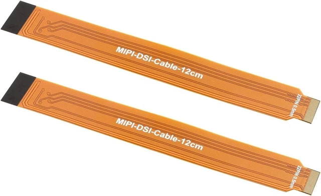 Main image of Waveshare 2PCS DSI 12cm FPC Flexible Cable, Type A, Straight FPC Cable, 15pin to 22pin
