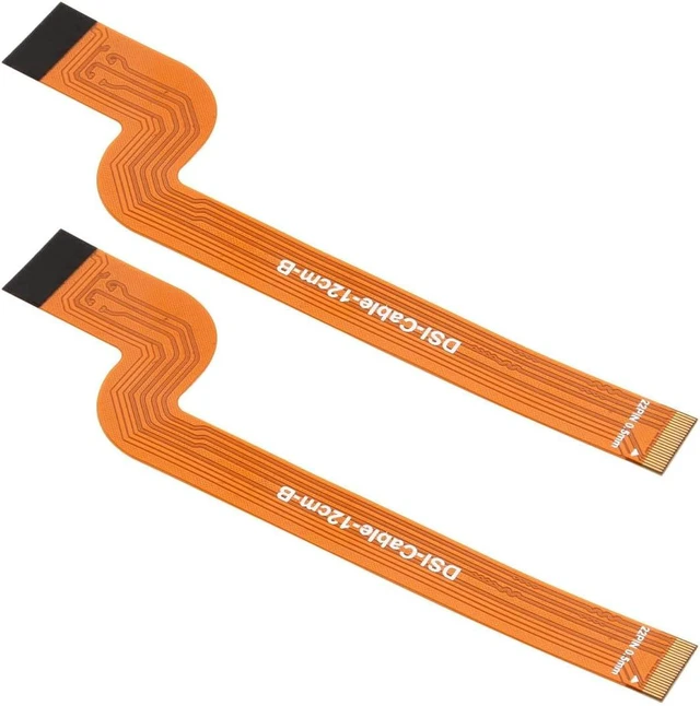 Main image of Waveshare 2PCS DSI 12cm FPC Flexible Cable, Type B, FPC Cable with Bends, 15pin to 22pin