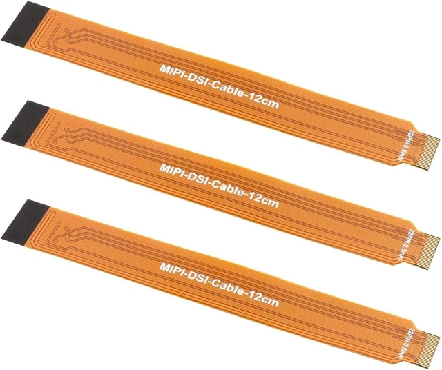 Main image of Waveshare 3PCS DSI 12cm FPC Flexible Cable, Type A, Straight FPC Cable, 15pin to 22pin