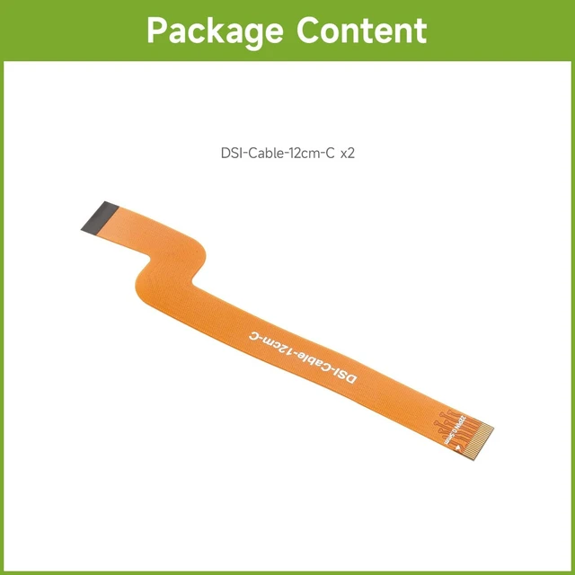 Alt view image 2 of 5 - Waveshare 2PCS DSI 12cm FPC Flexible Cable, Type C, FPC Cable with Bends Dual-Plug 22pin