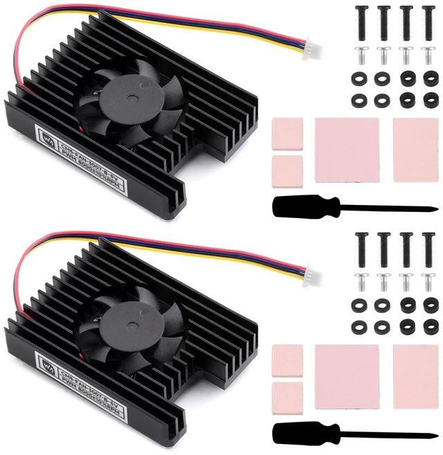 Main image of Waveshare 2PCS CM5 Dedicated All-in-one 3007 Cooling Fan, Compatible with Raspberry Pi Compute Module 5, 5V Power Supply, Speed Adjustable, with Thermal Tapes