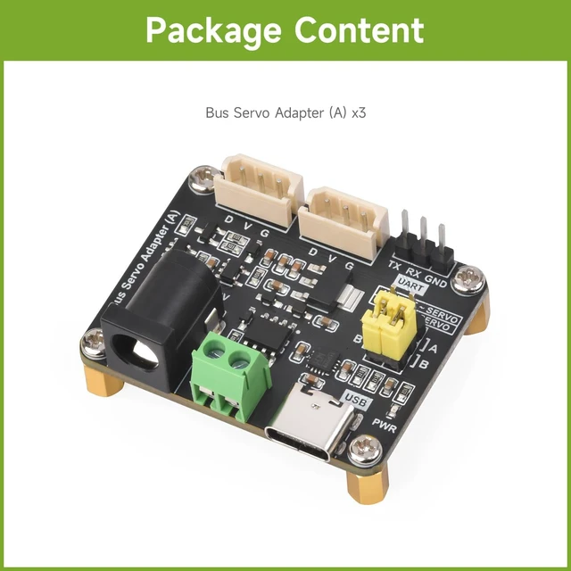 Alt view image 2 of 7 - Waveshare 3PCS Serial Bus Servo Driver Board, Integrates Servo Power Supply and Control Circuit, Applicable for ST/SC Series Serial Bus Servos, Small in Size, Easy to Integrate