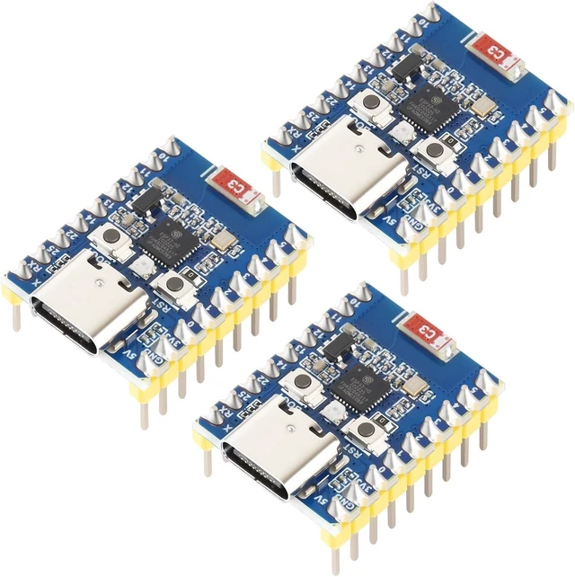 Main image of Waveshare 3PCS ESP32-H2 Mini Development Board with ESP32-H2FH4S, 96MHz Processor, 4MB Flash, Support BLE/Zigbee/Thread Wireless Communication, with Pre-soldered Headers