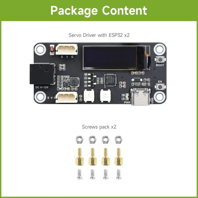 Alt view image 2 of 7 - Waveshare 2PCS ESP32 Servo Driver Expansion Board Built-in Wi-Fi Dedicated Driver Board Designed for Serial Bus Servos