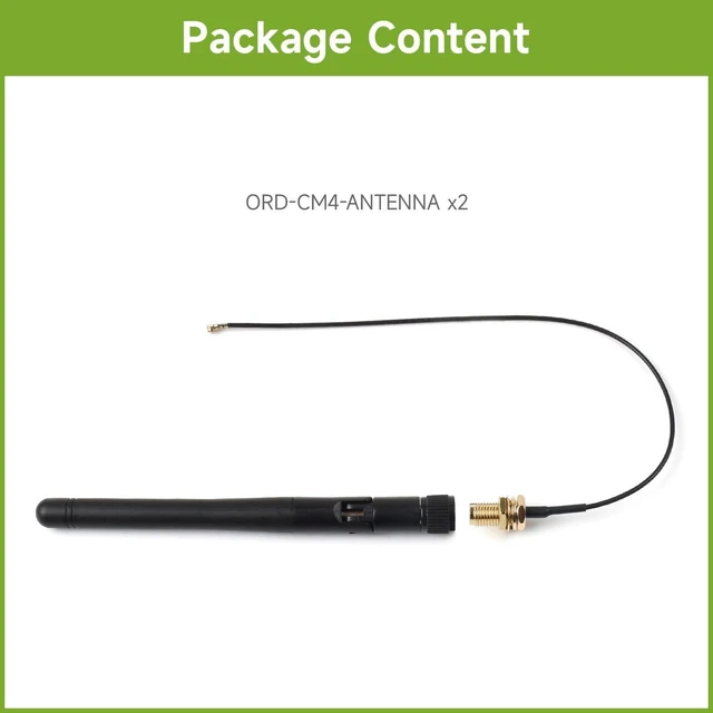 Alt view image 2 of 4 - Waveshare 2PCS Compatible Antenna for Raspberry Pi Compute Module 4 Supports 2.4G/5G Wi-Fi Frequency Band