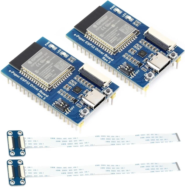 Main image of Waveshare 2PCS Universal e-Paper Driver Board with Wi-Fi/BLE SoC ESP32 onboard Support Various Waveshare SPI e-Paper Raw Panels