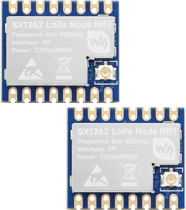 Main image of Waveshare 2PCS Core1262 HF LoRa Module, SX1262 Chip, Meshtastic Devices,Long-Range Communication, Anti-Interference, Suitable for Sub-GHz Band