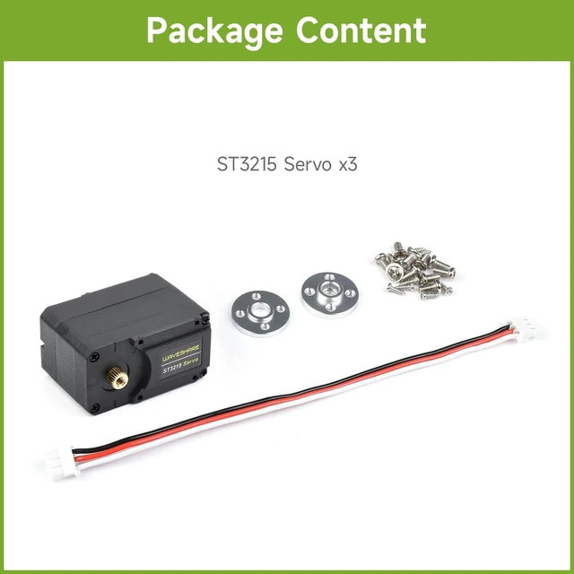 Alt view image 2 of 7 - Waveshare 3PCS 30KG Serial Bus Servo High Precision and Torque with Programmable 360 Degrees Magnetic Encoder Two-Way Feedback Servo/Motor Mode Switchable