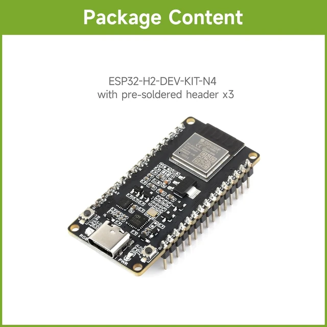 Alt view image 2 of 7 - Waveshare 3PCS ESP32-H2 Microcontroller, 96MHz Processor, ESP32-H2-MINI-1-N4 Module, Built in 4MB Flash, Supports BLE/Zigbee/Thread Wireless Communication with Pre-soldered Header