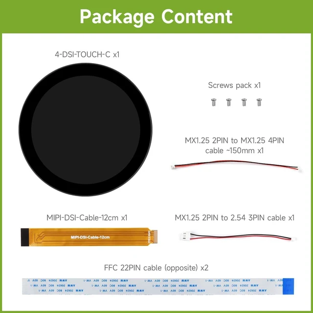 Alt view image 2 of 7 - waveshare 4inch DSI Round Capacitive Touch Display, Compatible with Raspberry Pi, RK3576, RK3506 and ESP32-P4 720 × 720, IPS Display Panel, 10-Point Touch, 170° Wide Viewing Angle