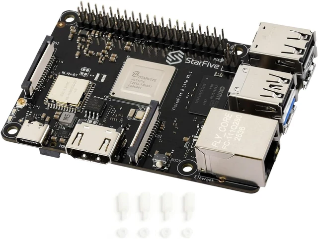 Main image of VisionFive2 Lite RISC-V Single Board Computer, JH-7110S Processor with Integrated 3D GPU, Based on Linux, 8GB RAM, Includes WiFi Module, 64GB eMMC Flash, Board ONLY