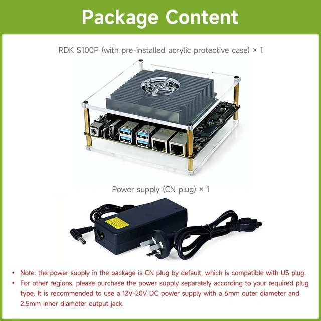 Alt view image 2 of 7 - Waveshare D-Robotics RDK S100 Series Robot Development Kit, 128 Tops Computing Power BPU, Equipped with RDK S100 Intelligent Computing Power Core