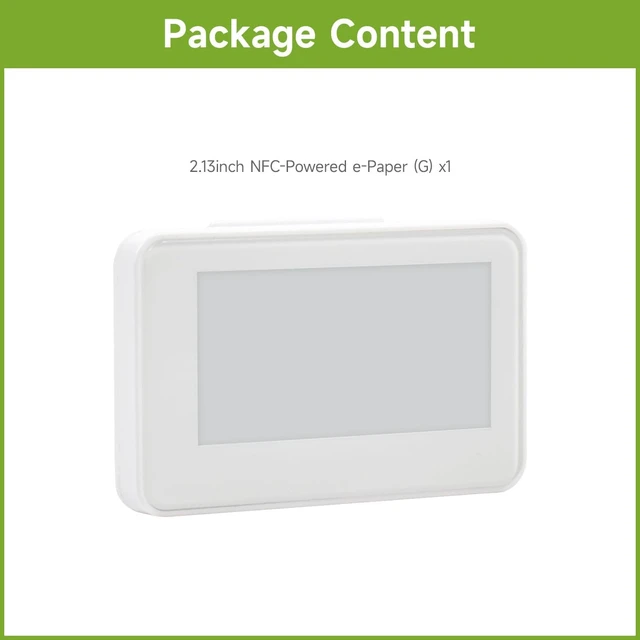 Alt view image 2 of 7 - Waveshare 2.13inch NFC-Powered e-Paper (G), Red/Yellow/Black/White 4-Color Displaying, No Battery, Wireless Powering & Data Transfer, ABS Case