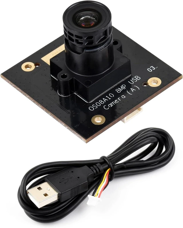 Main image of Waveshare OS08A10 8MP M12 USB Camera Module, OS08A10 Sensor Chip, USB2.0 Port, Better Sensitivity in Low-Light Condition, Easy to Use