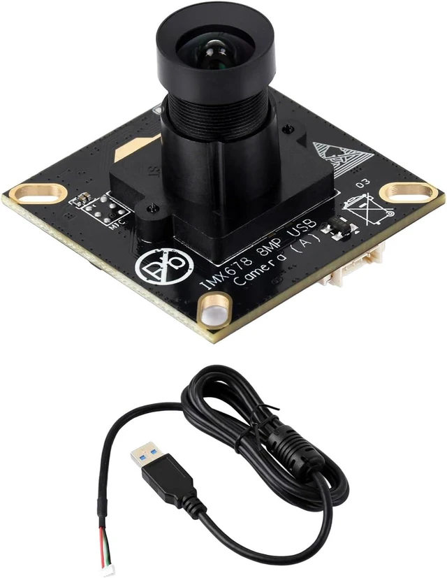 Main image of waveshare IMX678 8MP M12 USB Camera Module, IMX678 Sensor Chip, USB2.0 Port, Better Sensitivity in Low-Light Condition, Easy to Use