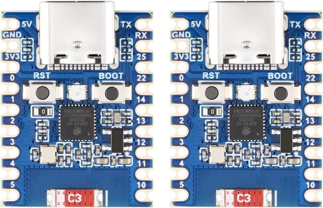 Main image of Waveshare ESP32-H2 Mini Development Board(2pcs), Onboard ESP32-H2FH4S with 96MHz Processor, Built-in 4MB Flash, Supports BLE/Zigbee/Thread Wireless Communication, Without Pre-soldered Header