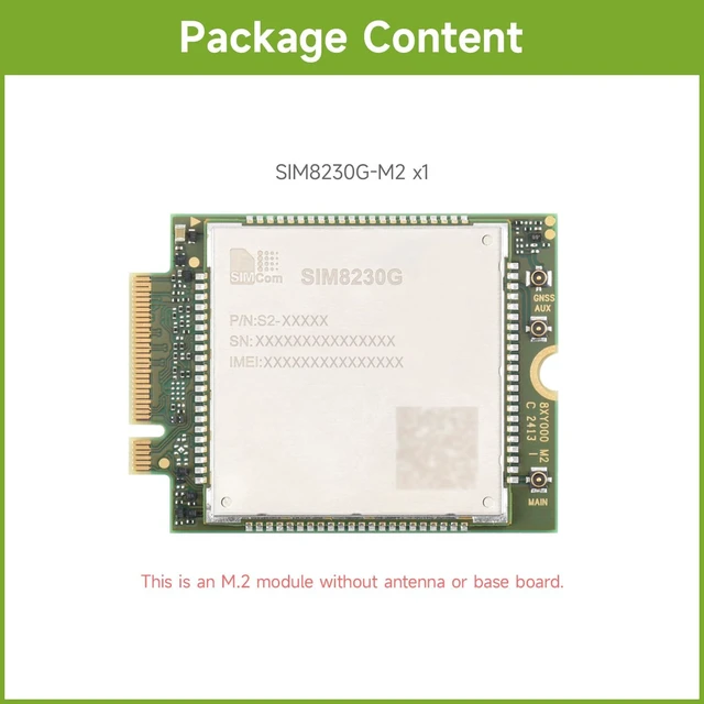 Alt view image 2 of 5 - Waveshare SIM8230G-M2, SIMCom Original Redcap Module, Powered by Qualcomm Snapdragon X35, Utilizing 3GPP 5G Release 17 Technology