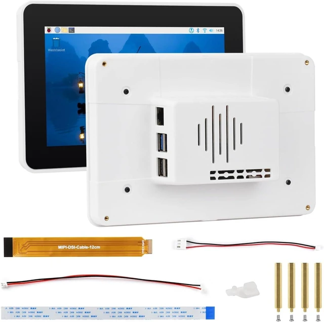 Main image of Waveshare 7inch DSI Capacitive Touch Display, 720×1280 Pixels, IPS Panel, Optical Bonding Toughened Glass Panel, 10-Point Touch, Anti-Fingerprint Process, Comes with Protective Case, White