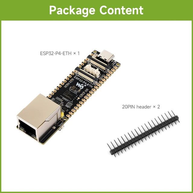 Alt view image 2 of 7 - Waveshare ESP32-P4-ETH High-Performance Development Board, Based On ESP32-P4, with 100 Mbps RJ45 Ethernet Port, Board Only, Standard Version