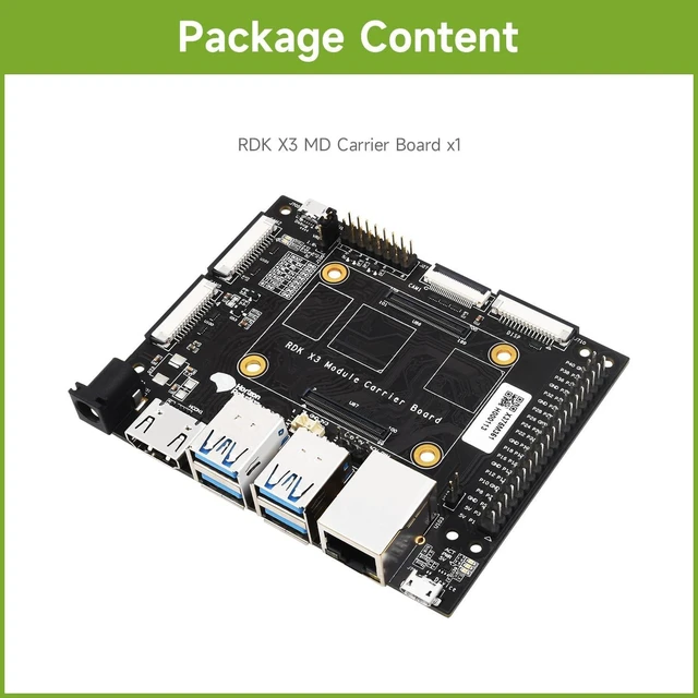 Alt view image 2 of 6 - Waveshare Official D-Robotics RDK X3 MD Carrier Board, Compatible with All Variants of RDK X3 MD Module, Offering Rich Interfaces Including USB 3.0, Ethernet, HDMI, MIPI CSI, MIPI DSI,40-PIN Header